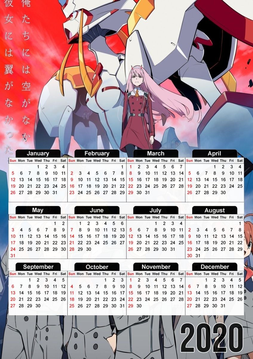 darling in the franxx für A3 Fotokalender 30x43cm