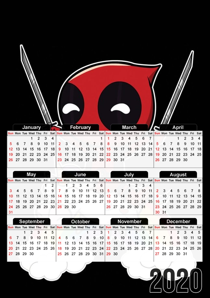 Deadpool Unicorn für A3 Fotokalender 30x43cm