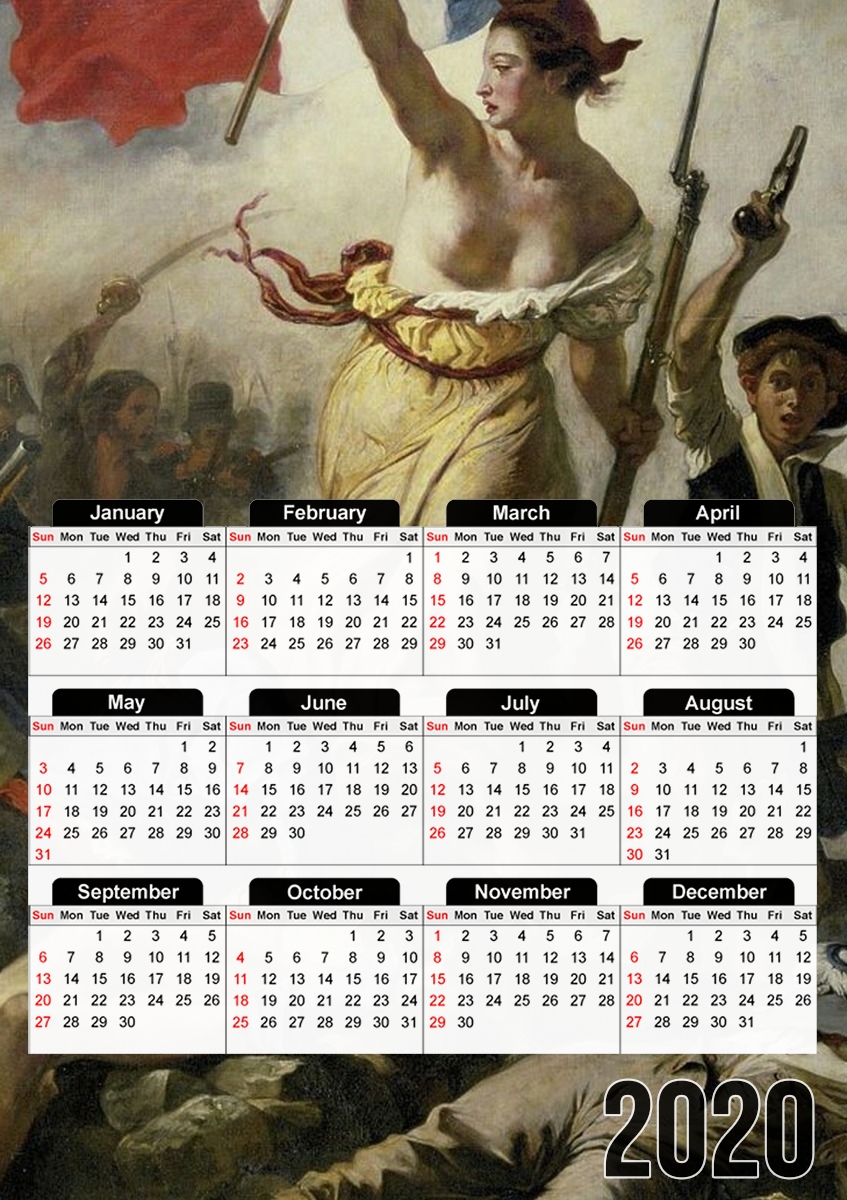 Delacroix La Liberte guidant le peuple für A3 Fotokalender 30x43cm
