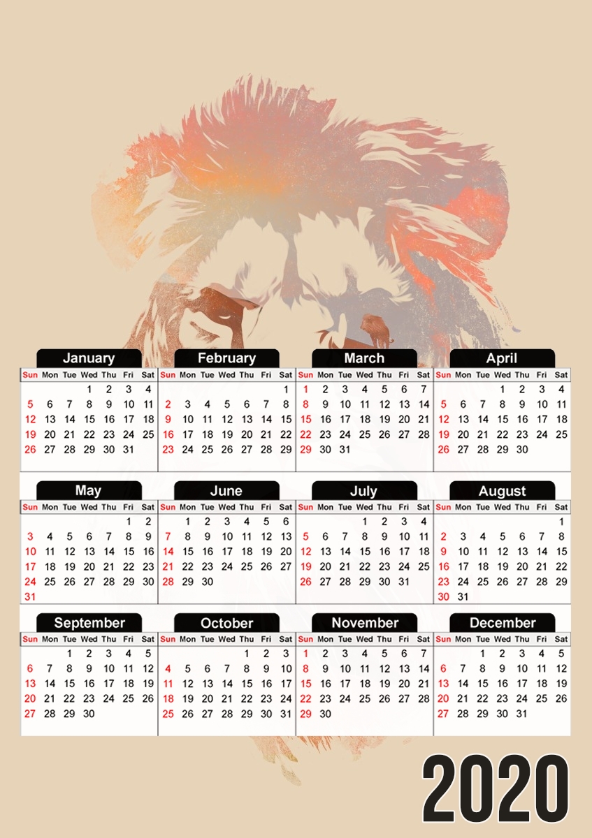 Desert Lion für A3 Fotokalender 30x43cm