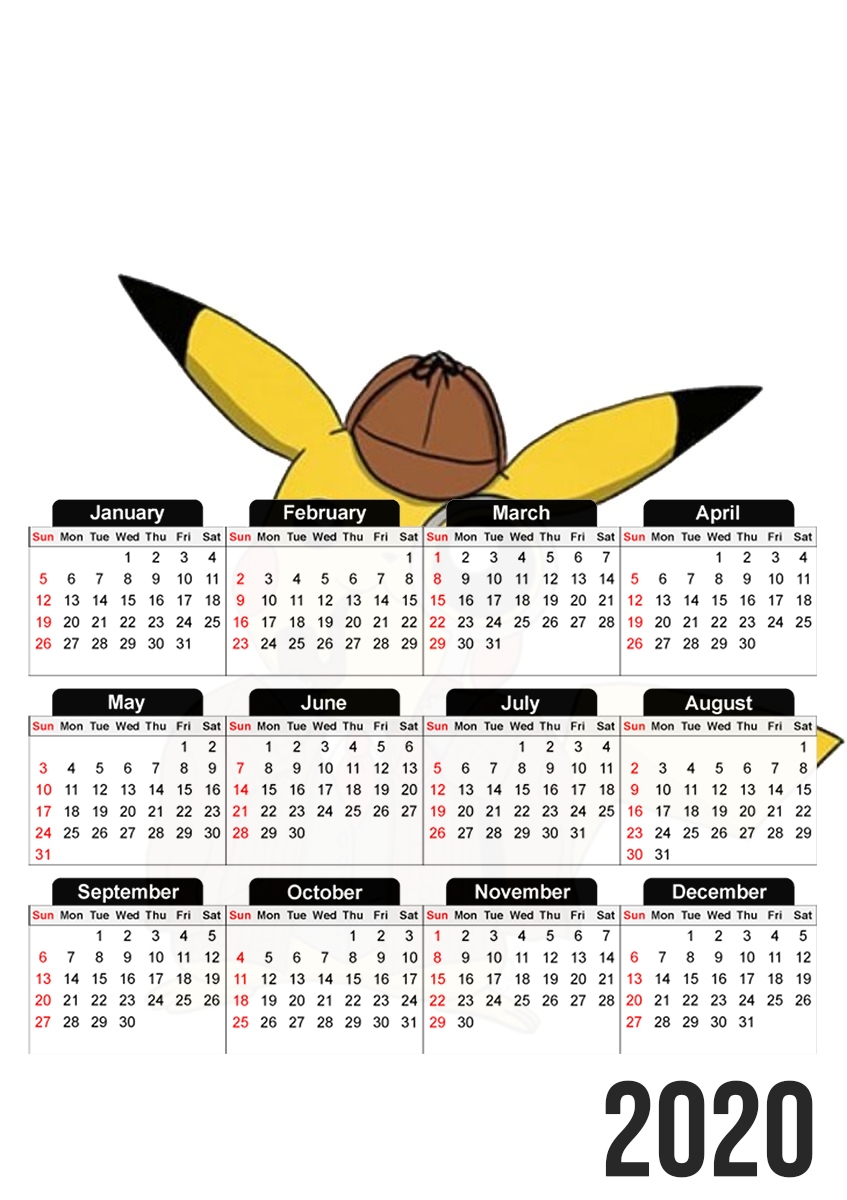 Detective Pikachu x Sherlock für A3 Fotokalender 30x43cm