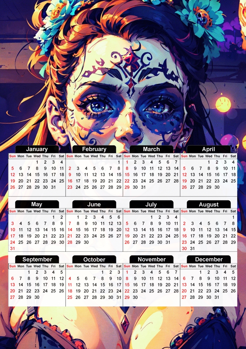 Dia De Los Muertos  für A3 Fotokalender 30x43cm