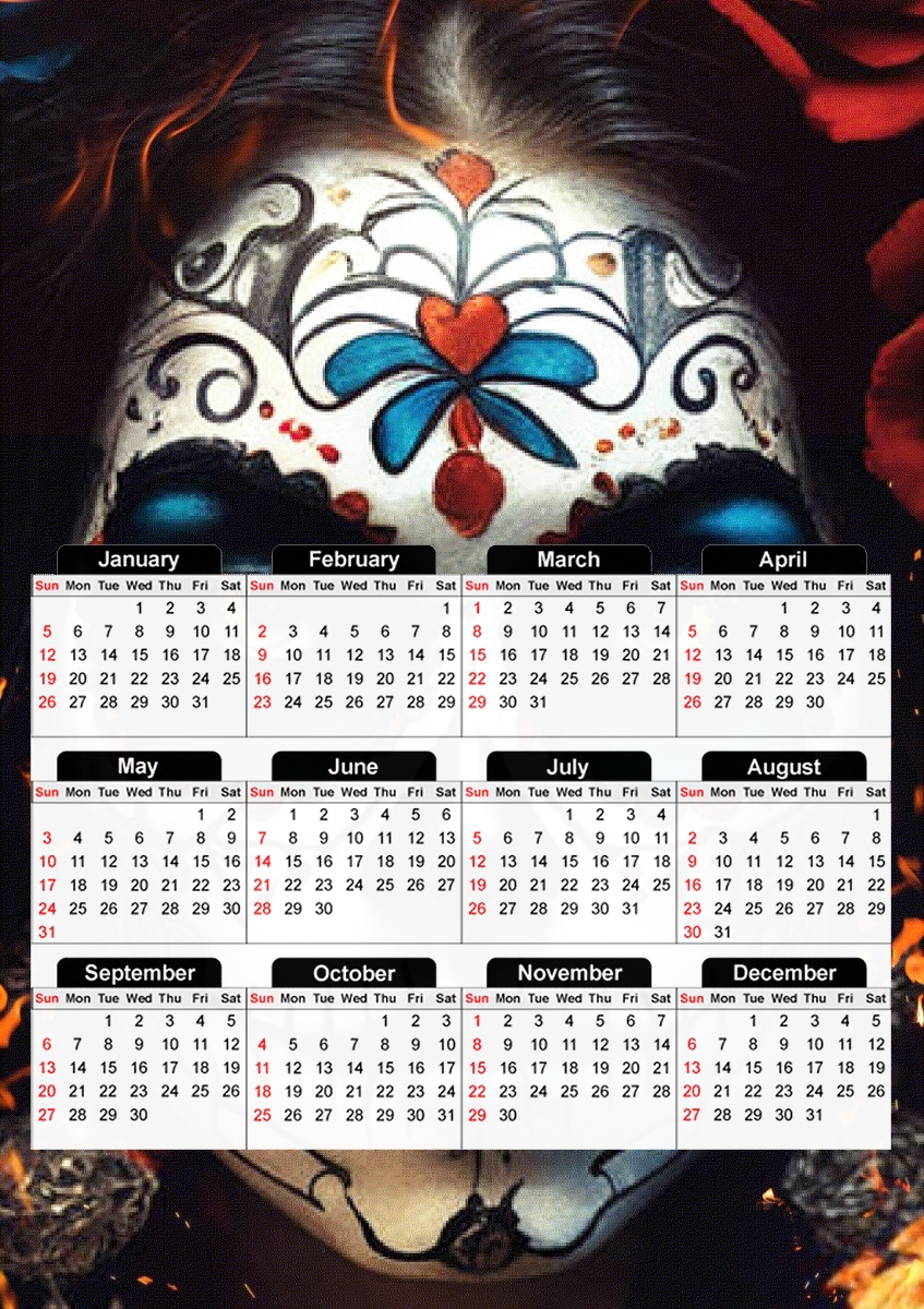 Dia De Los Muertos V6 für A3 Fotokalender 30x43cm