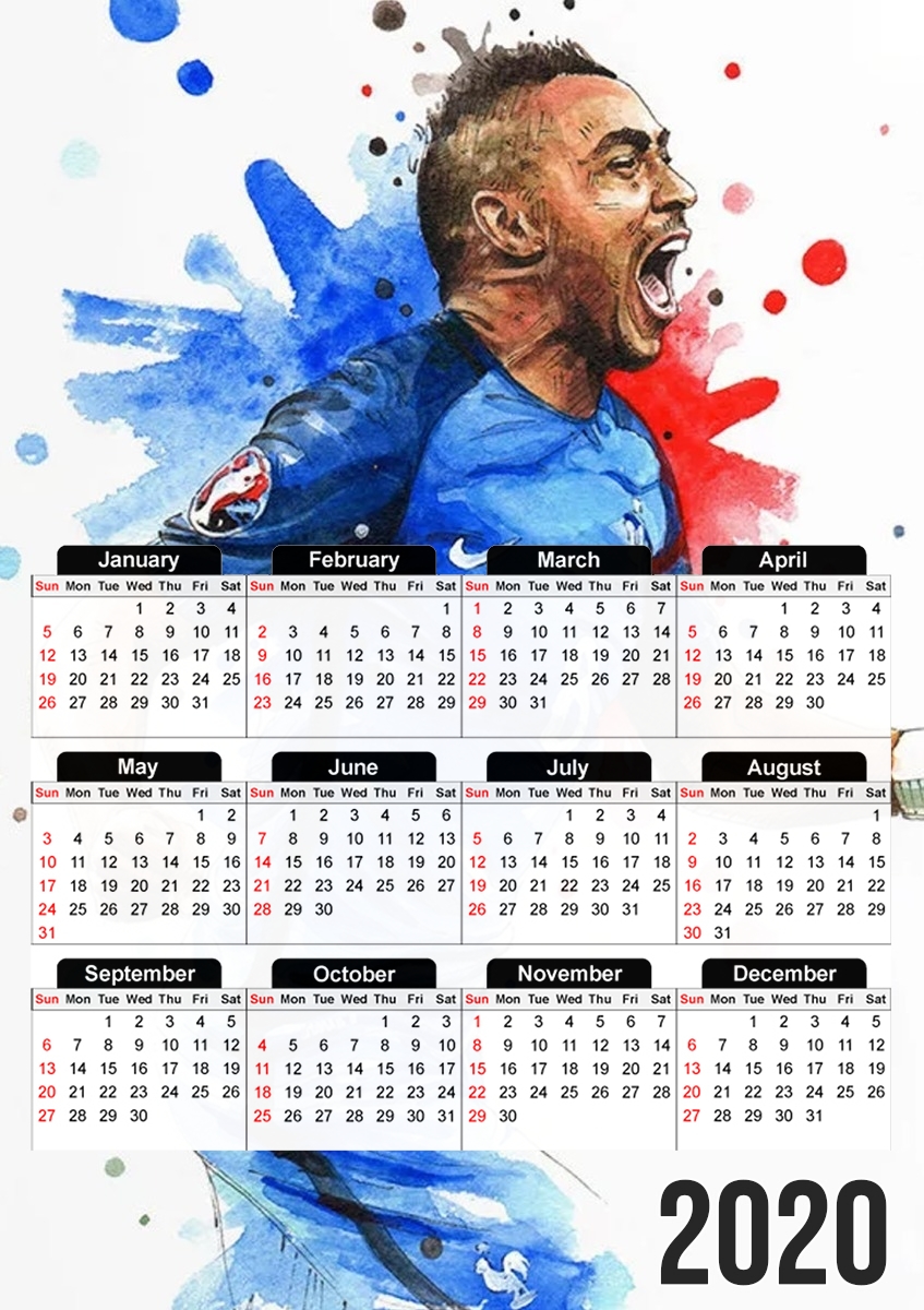 Dimitri Payet Fan Art France Team  für A3 Fotokalender 30x43cm