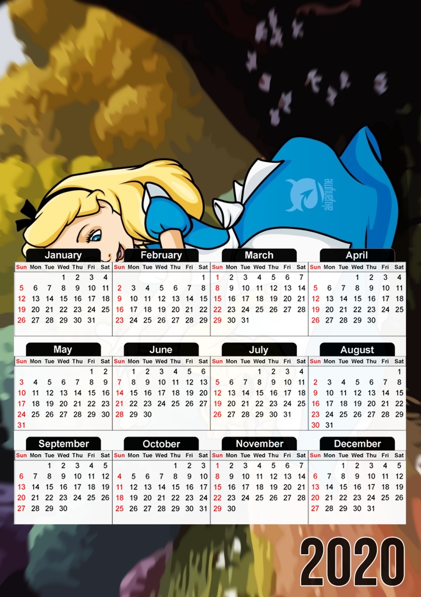 Disney Hangover Alice and Simba für A3 Fotokalender 30x43cm