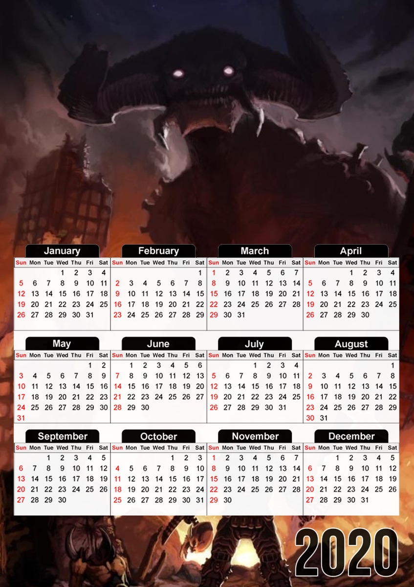 Doom Devil Battle für A3 Fotokalender 30x43cm