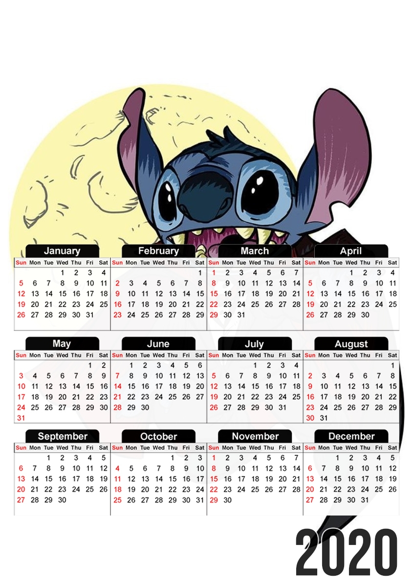 Dracula Stitch Parody Fan Art für A3 Fotokalender 30x43cm