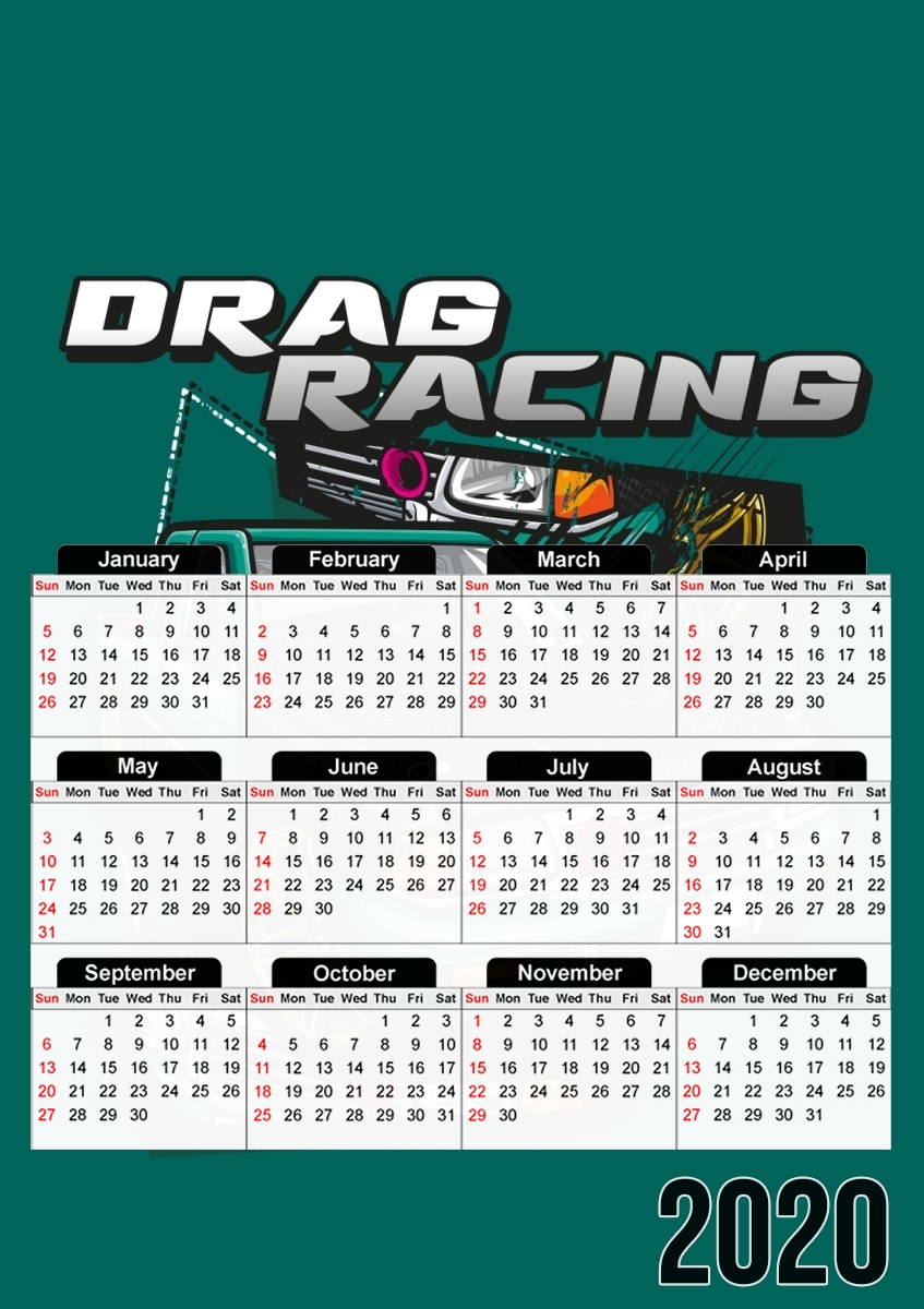 Drag Racing Car für A3 Fotokalender 30x43cm