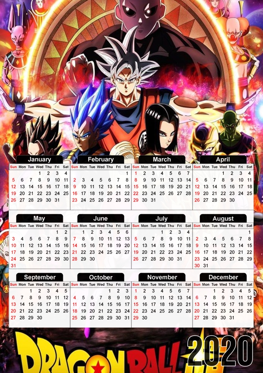 Dragon Ball X Avengers für A3 Fotokalender 30x43cm