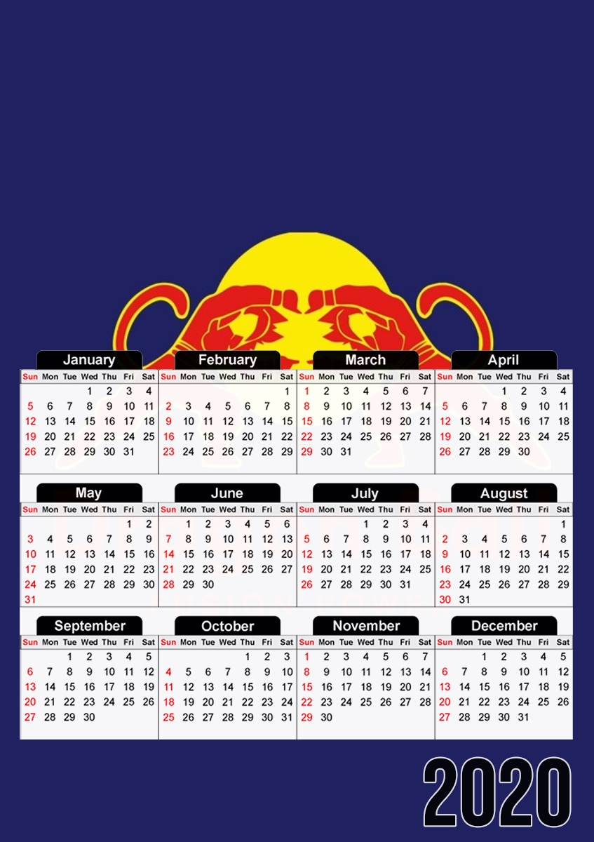 Dragon Joke Red bull für A3 Fotokalender 30x43cm