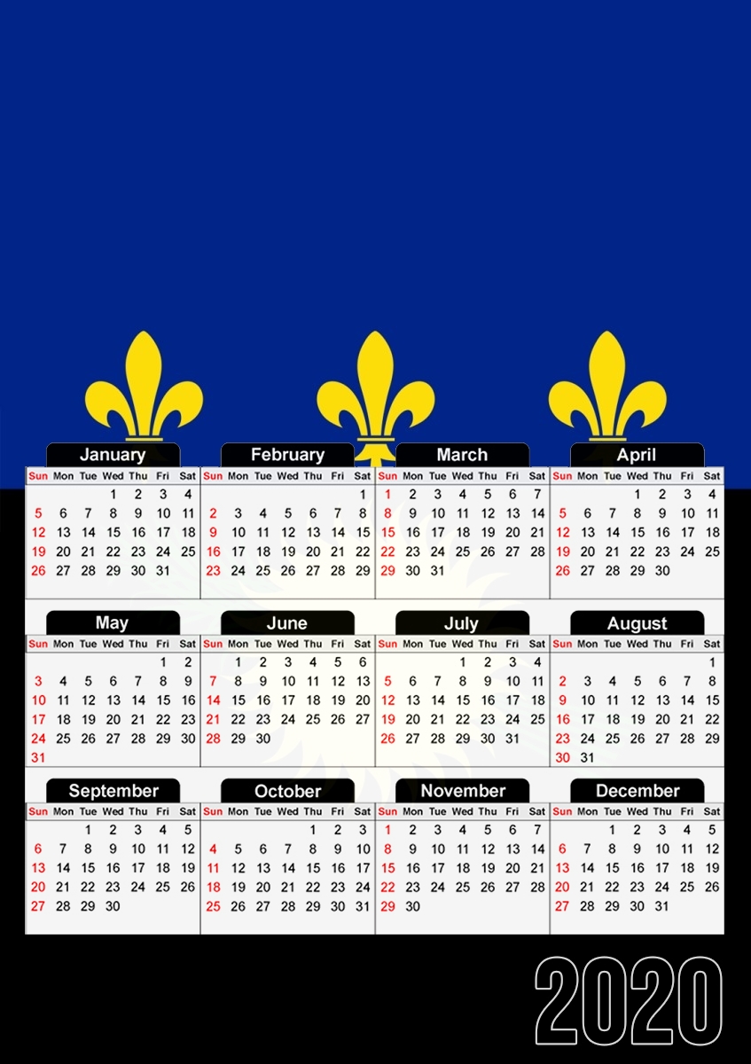 Drapeau de la guadeloupe für A3 Fotokalender 30x43cm