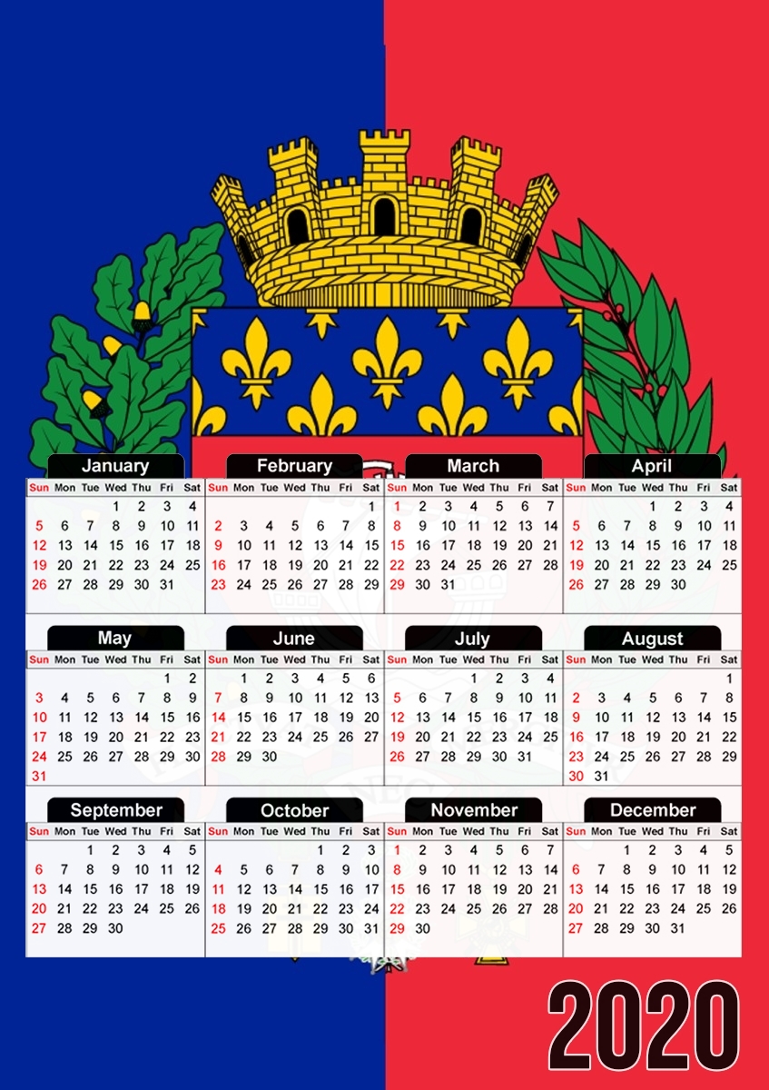 Drapeau Paris für A3 Fotokalender 30x43cm