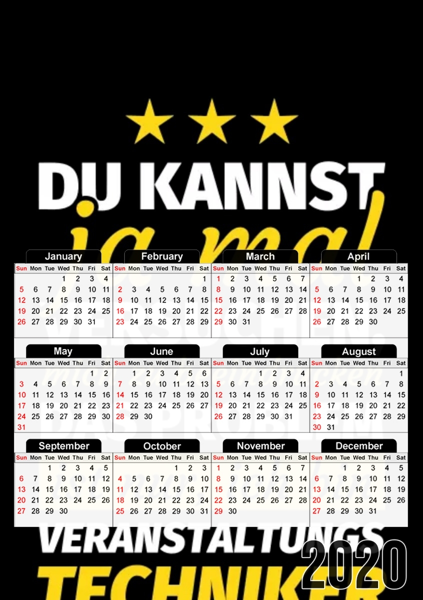 Du kannst ja mal versuchen Techniker für A3 Fotokalender 30x43cm