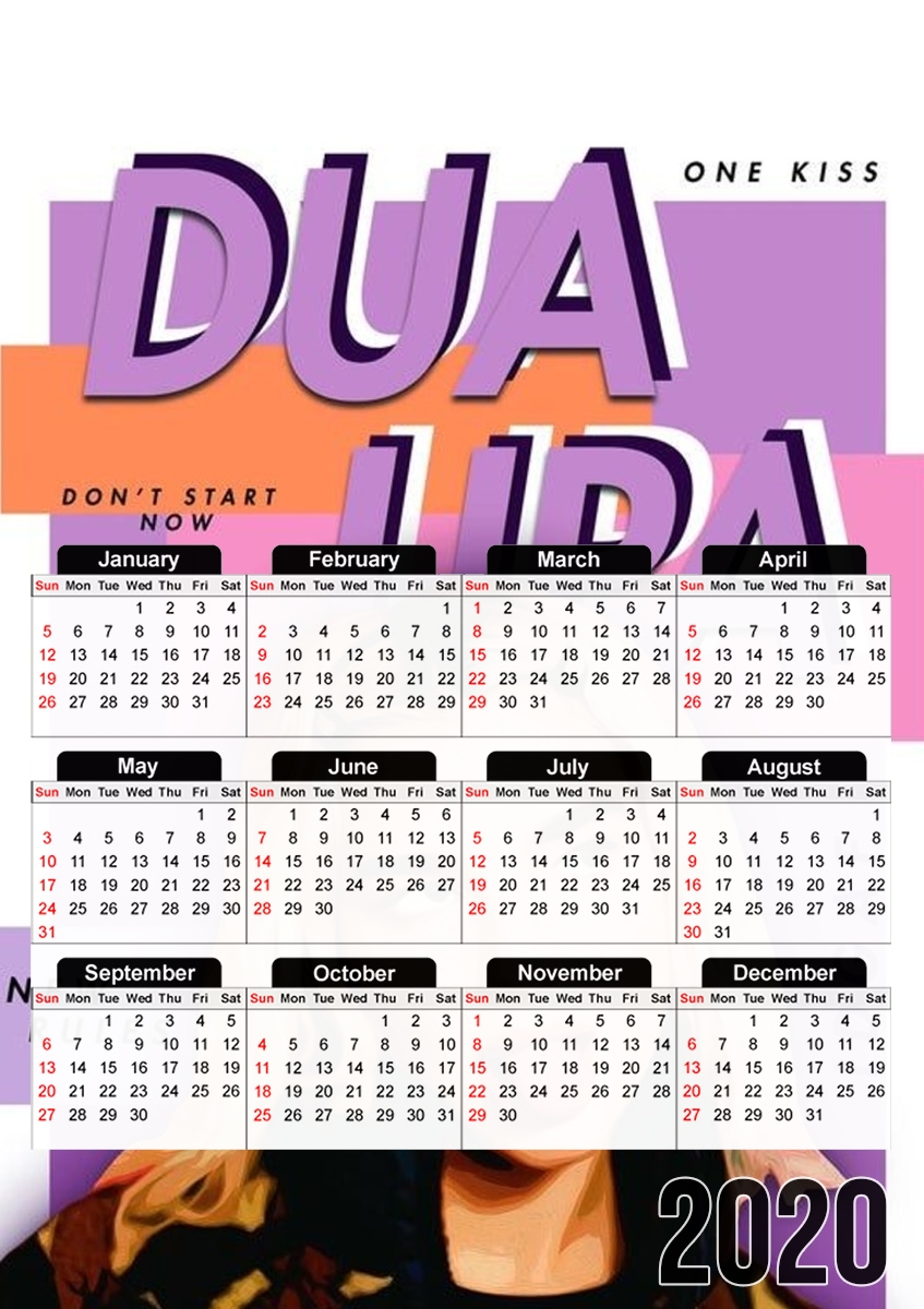 Dua Lipa new rules für A3 Fotokalender 30x43cm