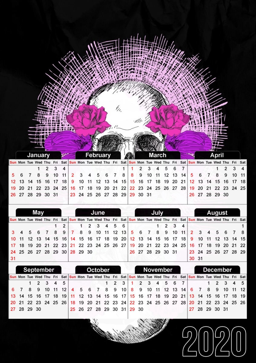 Flowers Skull für A3 Fotokalender 30x43cm