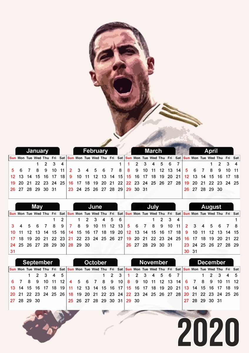 Eden Hazard Madrid für A3 Fotokalender 30x43cm