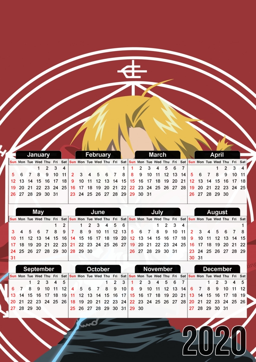 Edward Elric Magic Power für A3 Fotokalender 30x43cm