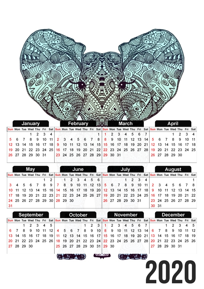 Elephant Mint für A3 Fotokalender 30x43cm