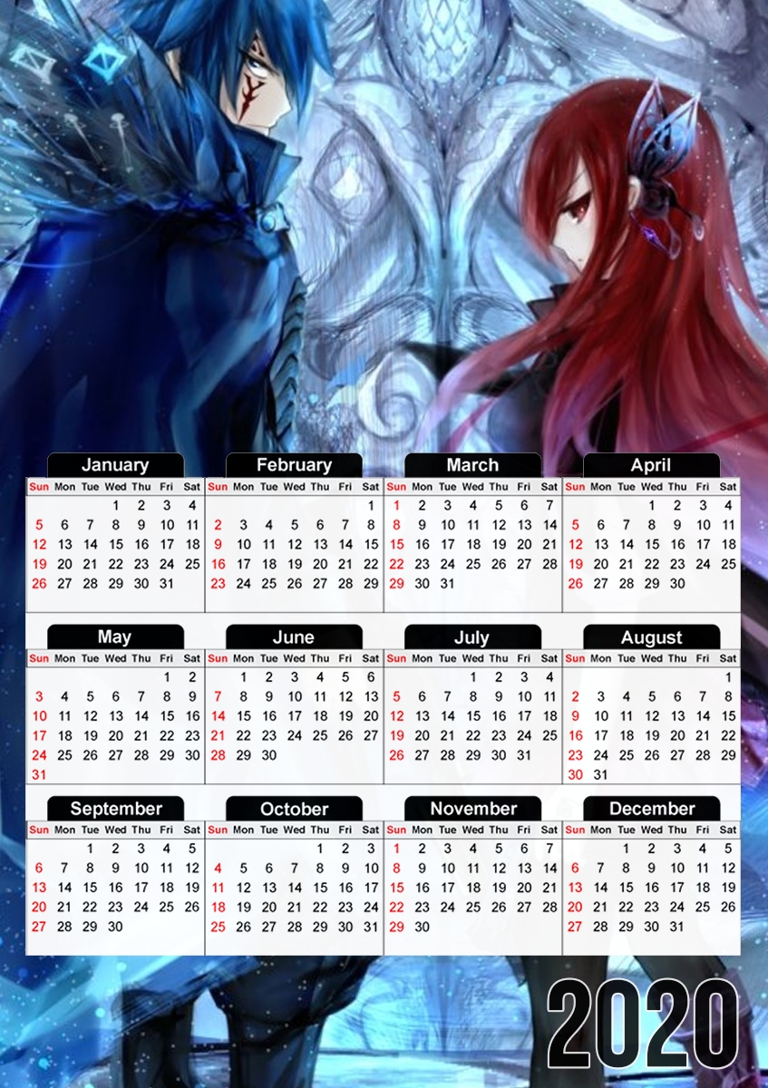 Erza x Jellal für A3 Fotokalender 30x43cm