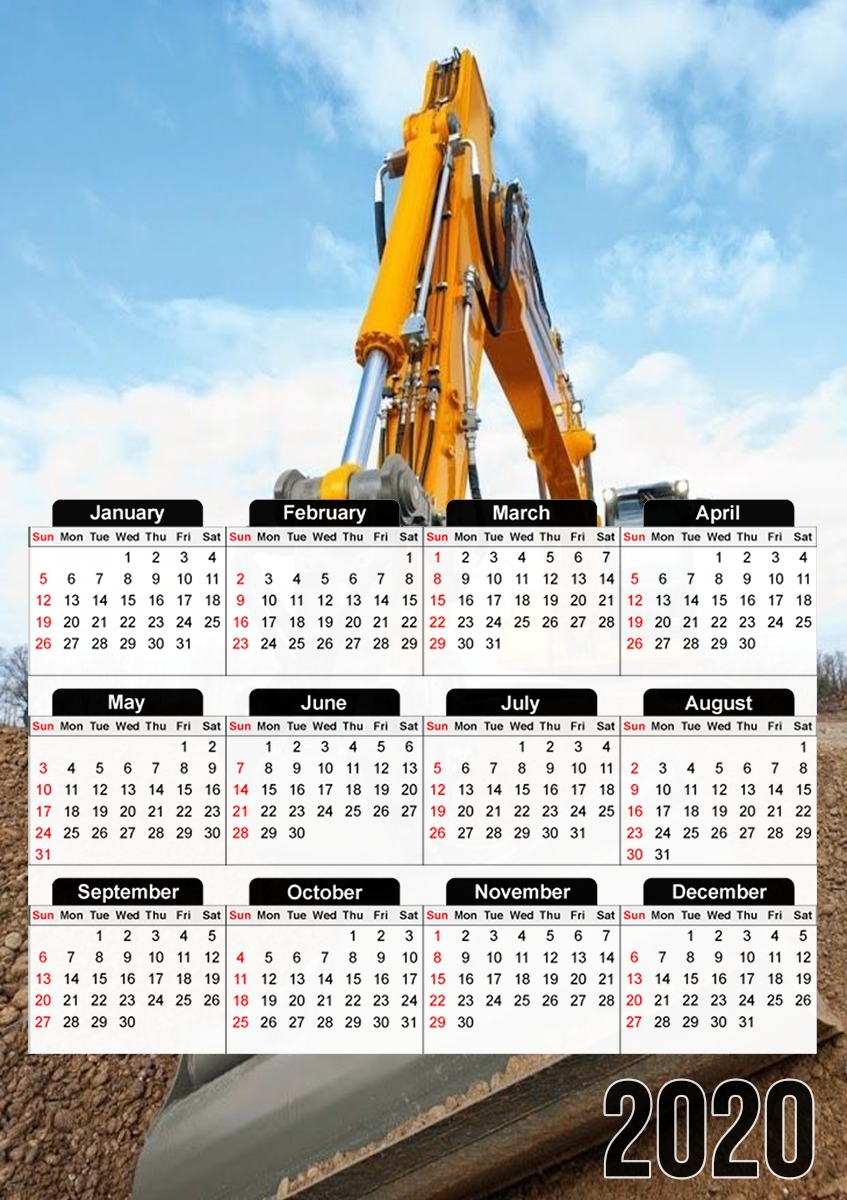 excavator - shovel - digger für A3 Fotokalender 30x43cm