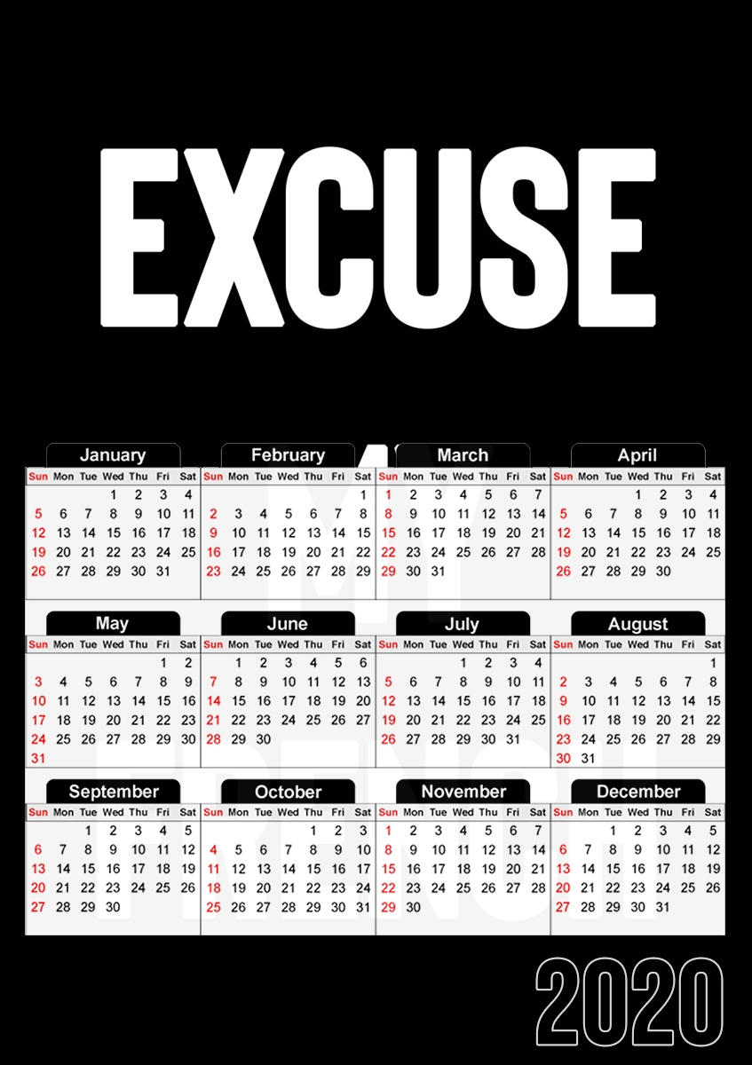 Excuse my french für A3 Fotokalender 30x43cm