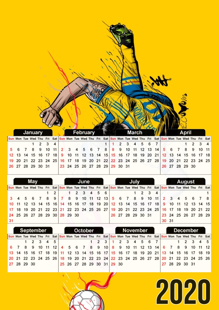 FantaSweden Zlatan Swirl für A3 Fotokalender 30x43cm