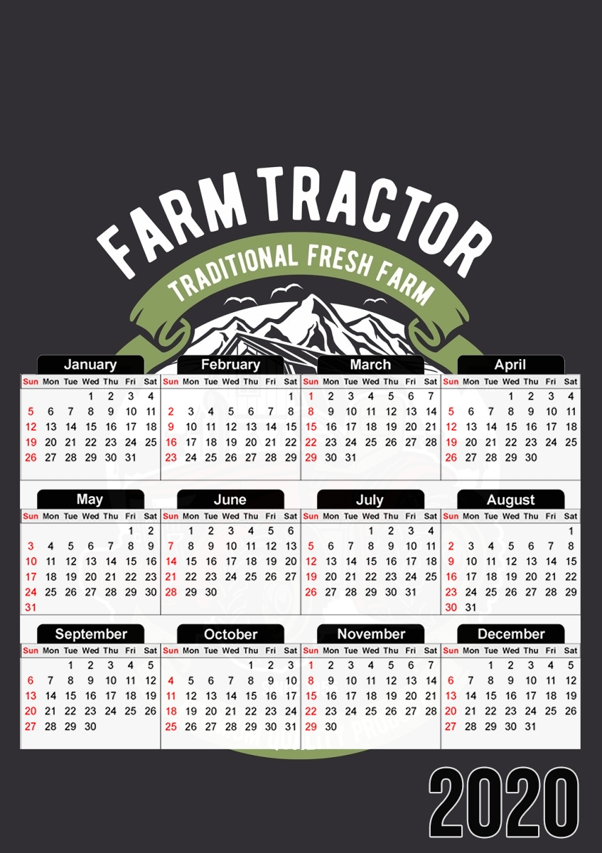 Farm Tractor für A3 Fotokalender 30x43cm