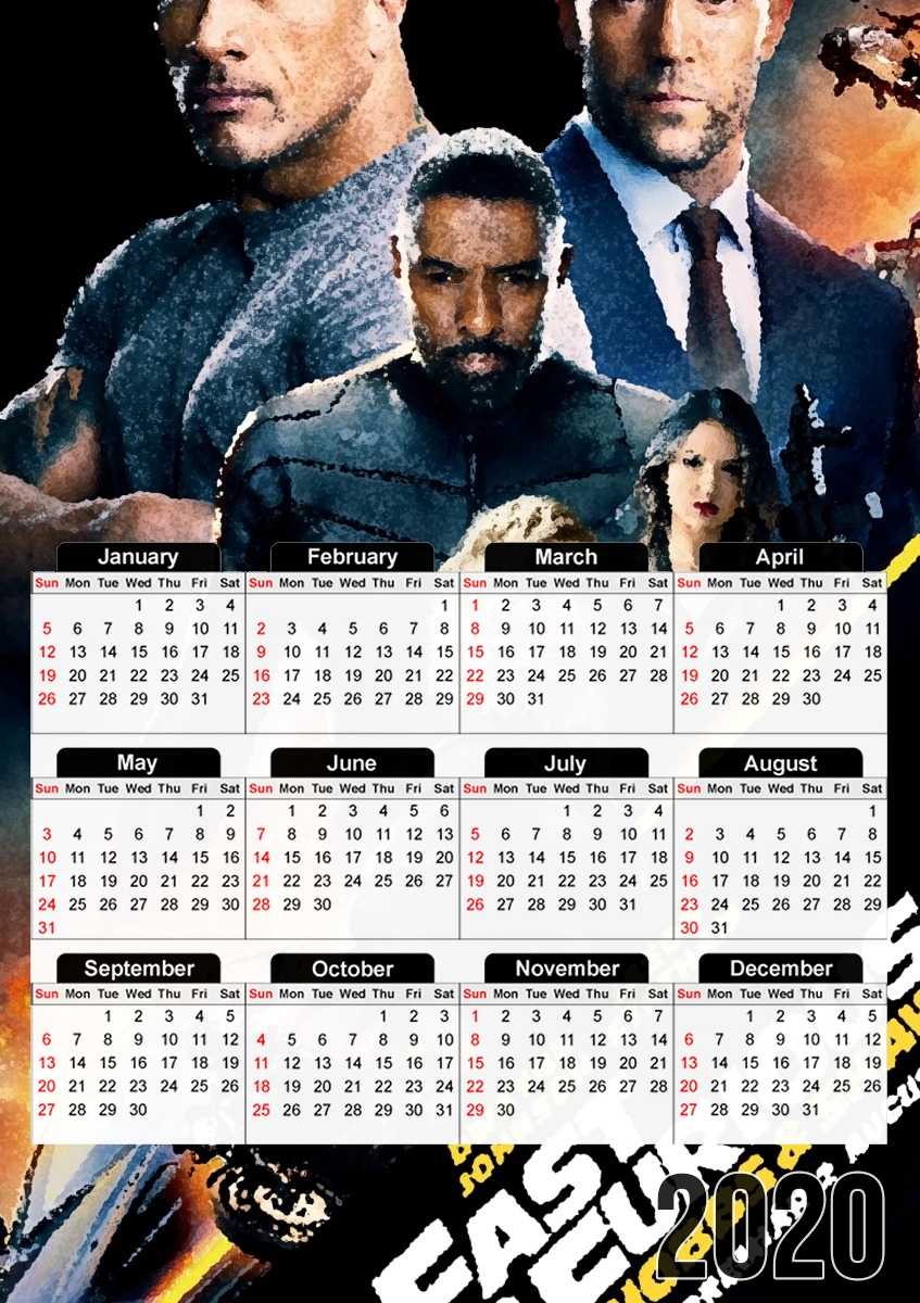 fast and furious hobbs and shaw für A3 Fotokalender 30x43cm