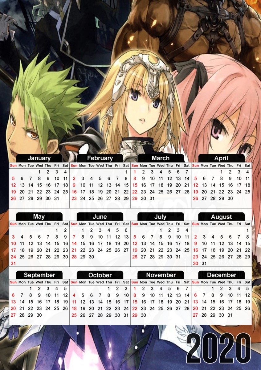 Fate Apocrypha für A3 Fotokalender 30x43cm