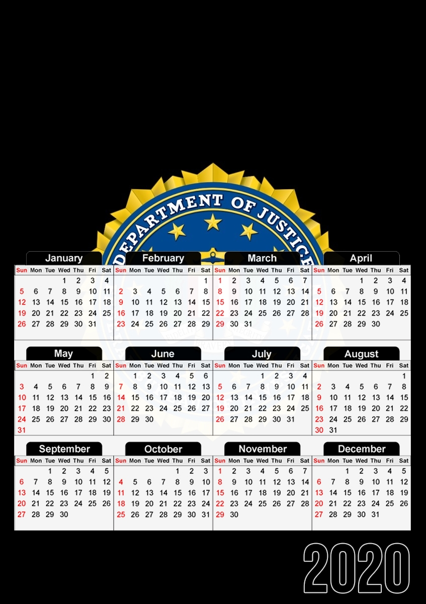 FBI Federal Bureau Of Investigation für A3 Fotokalender 30x43cm