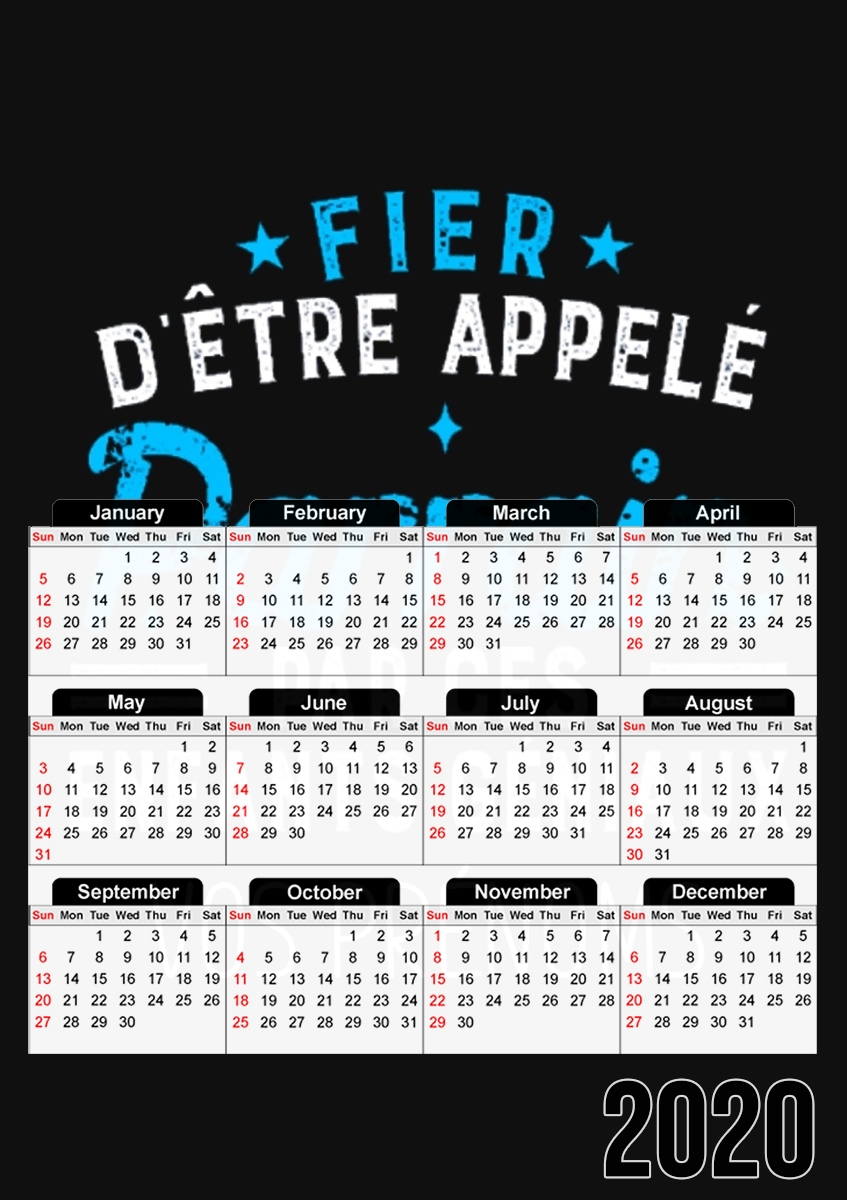 Fier detre appele Parrain par ces enfants geniaux für A3 Fotokalender 30x43cm