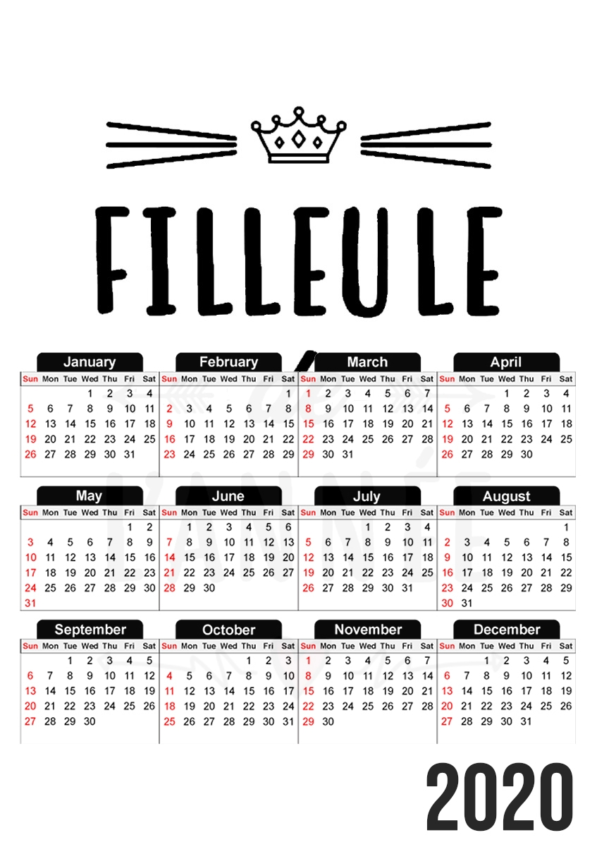 Filleule de lannee für A3 Fotokalender 30x43cm