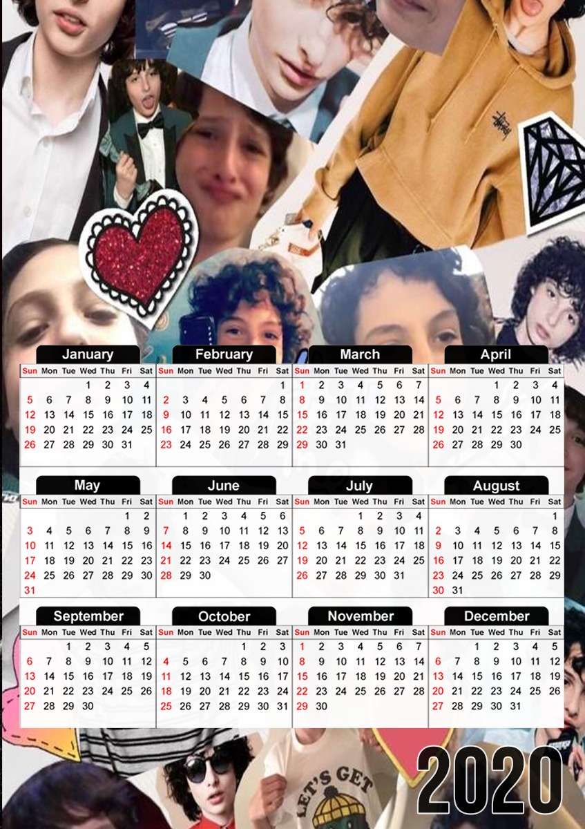 Finn wolfhard fan collage für A3 Fotokalender 30x43cm