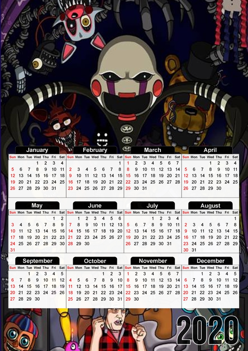 Five nights at freddys für A3 Fotokalender 30x43cm