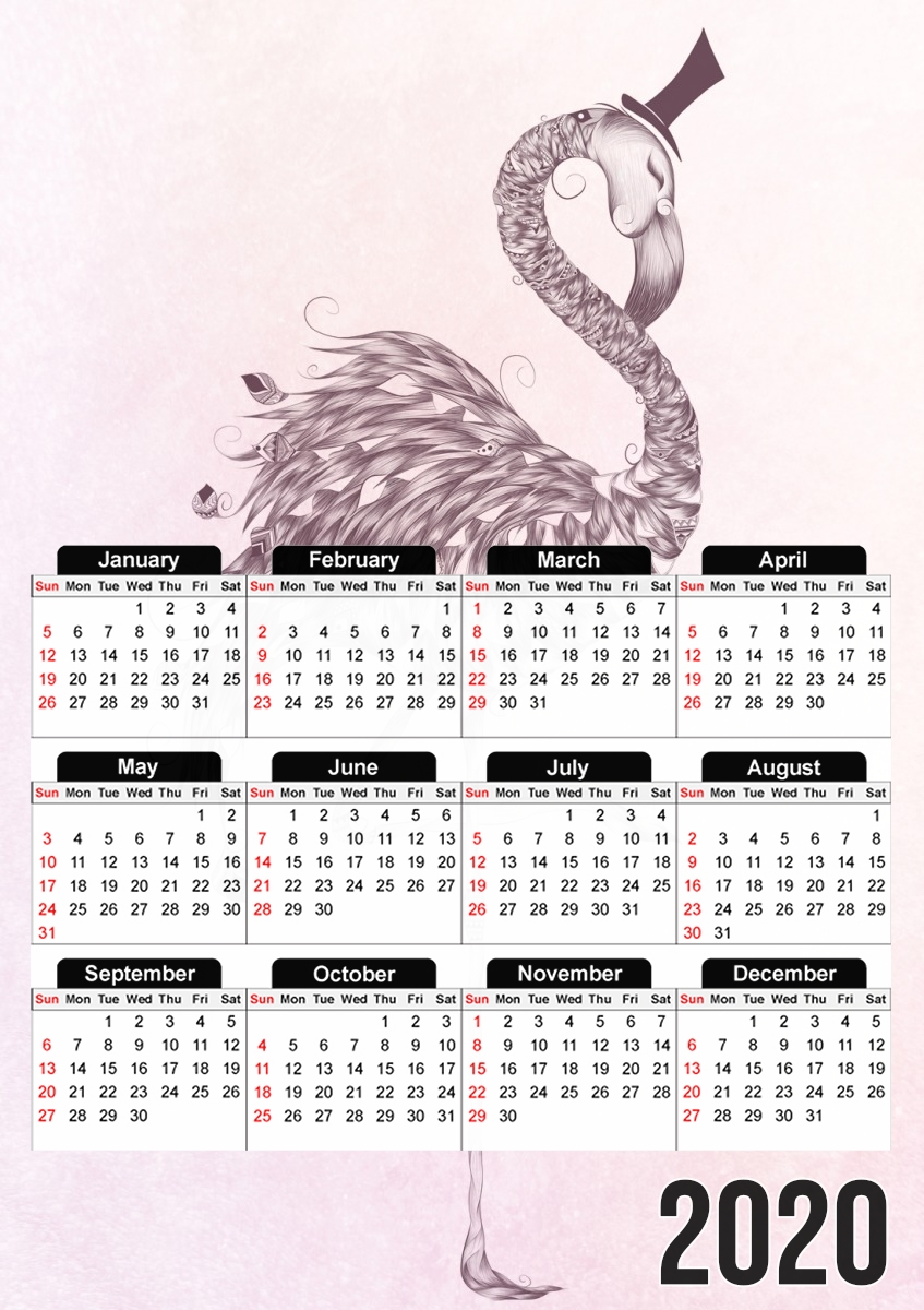 Flamingo für A3 Fotokalender 30x43cm