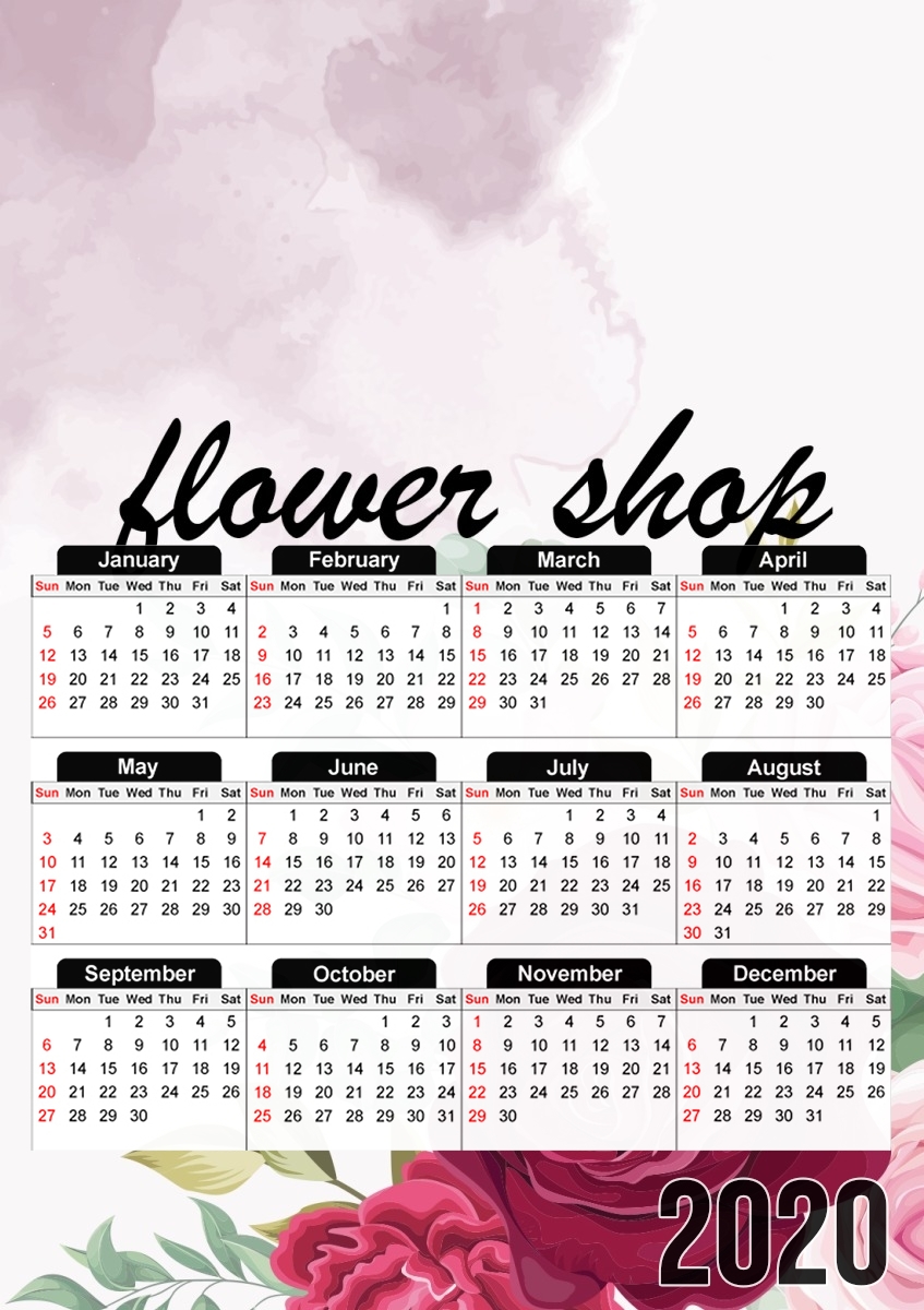 Flower Shop Logo für A3 Fotokalender 30x43cm