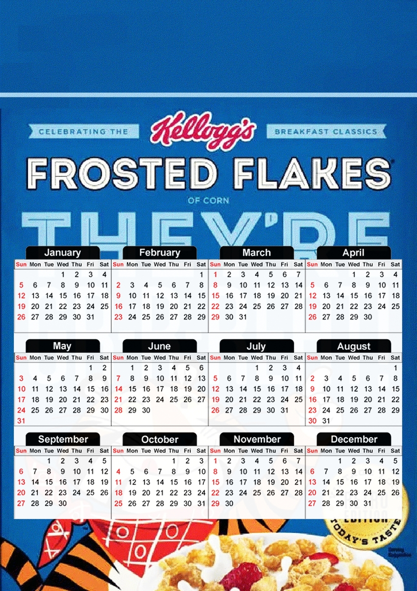 Food Frosted Flakes für A3 Fotokalender 30x43cm