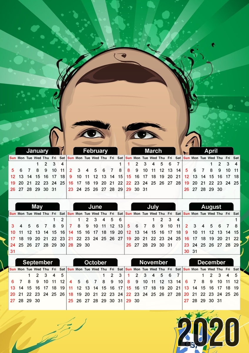 Football Legends: Ronaldo R9 Brasil  für A3 Fotokalender 30x43cm