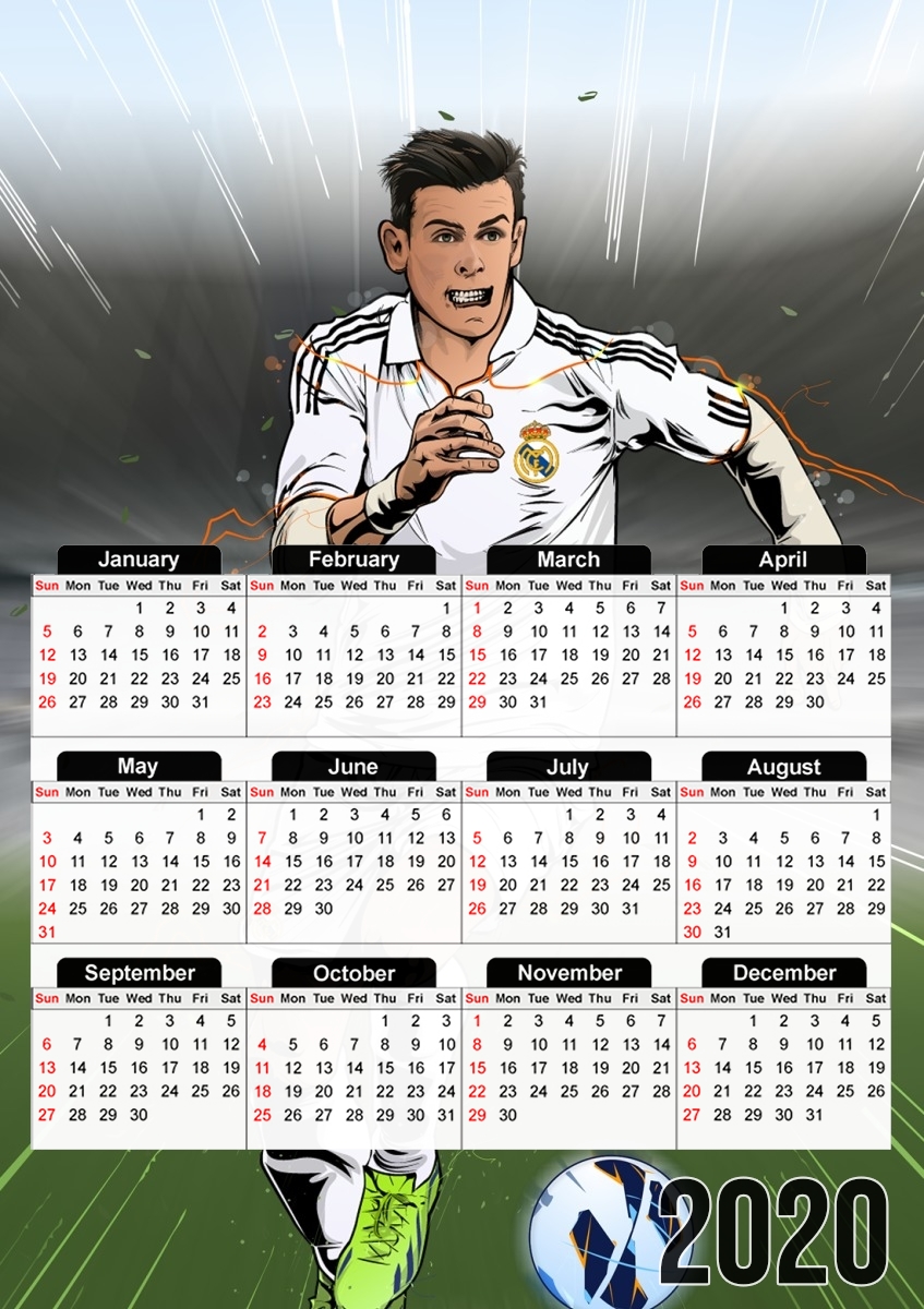 Football Stars: Gareth Bale für A3 Fotokalender 30x43cm