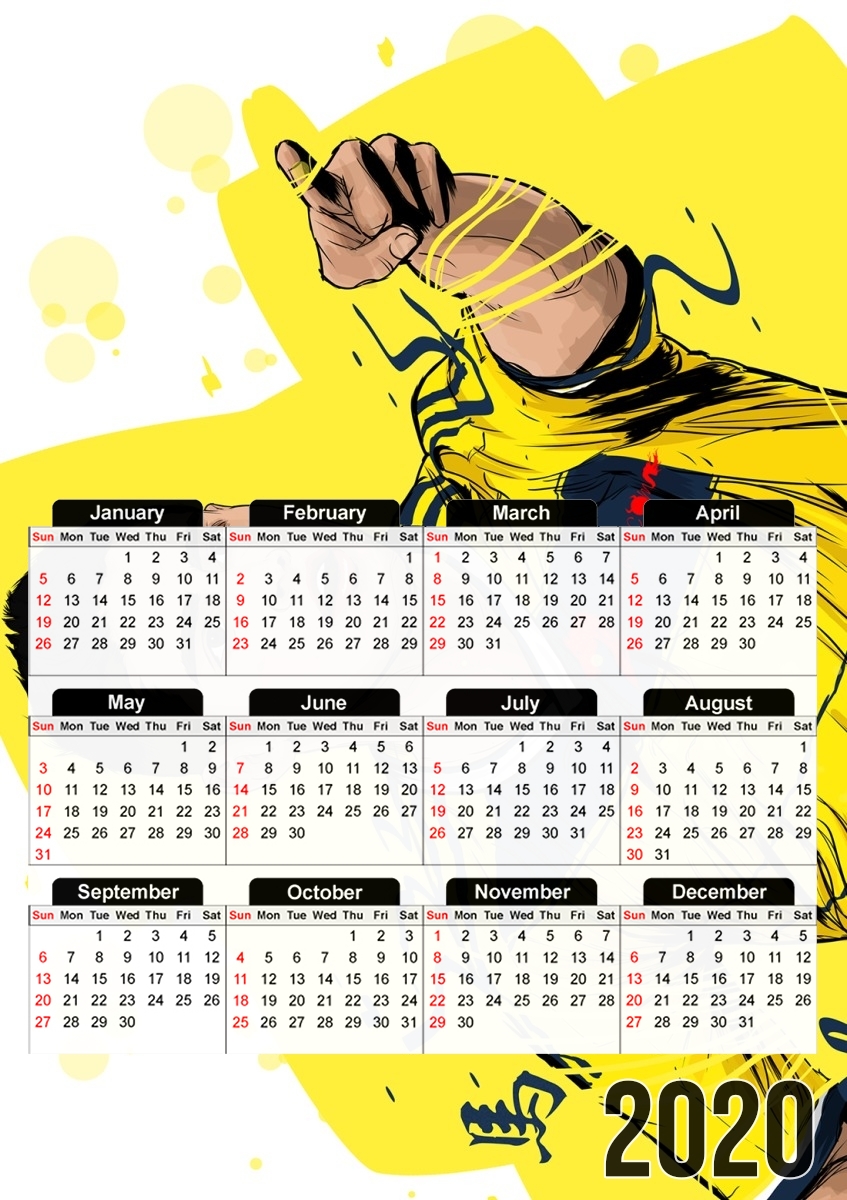 Football Stars: James Rodriguez - Colombia für A3 Fotokalender 30x43cm