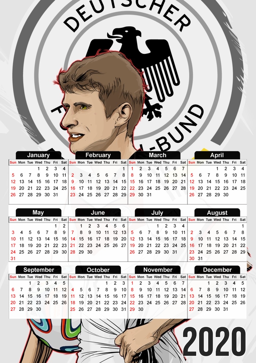 Football Stars: Thomas Müller - Germany für A3 Fotokalender 30x43cm