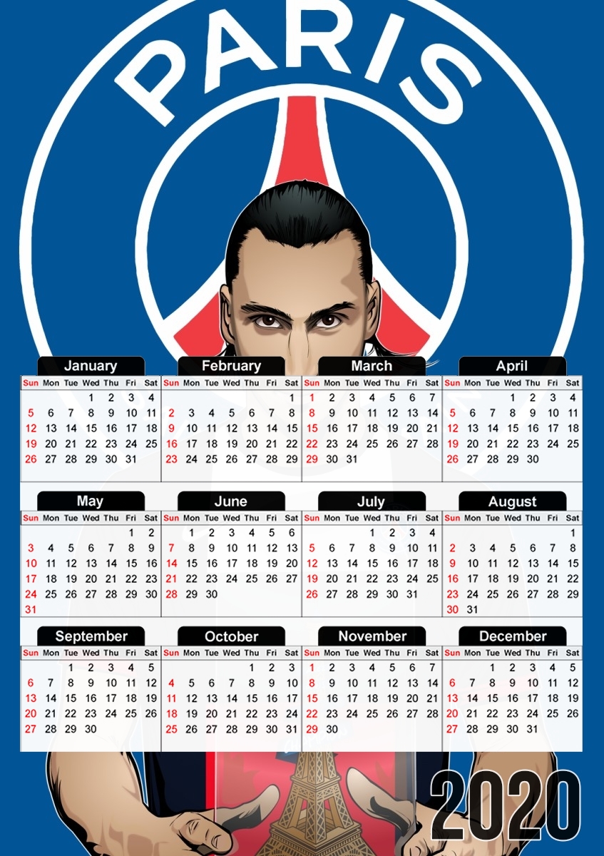 Football Stars: Zlataneur Paris für A3 Fotokalender 30x43cm