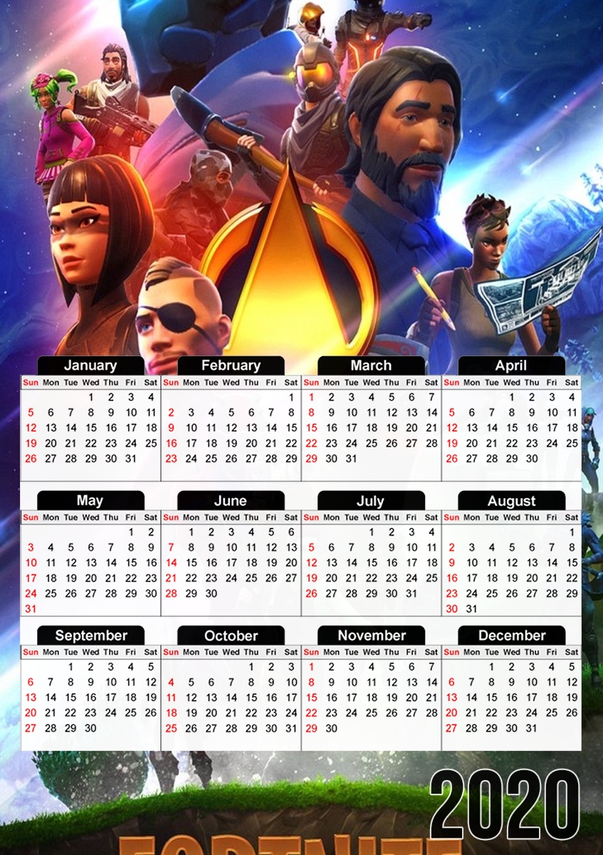 Fortnite Skin Omega Infinity War für A3 Fotokalender 30x43cm