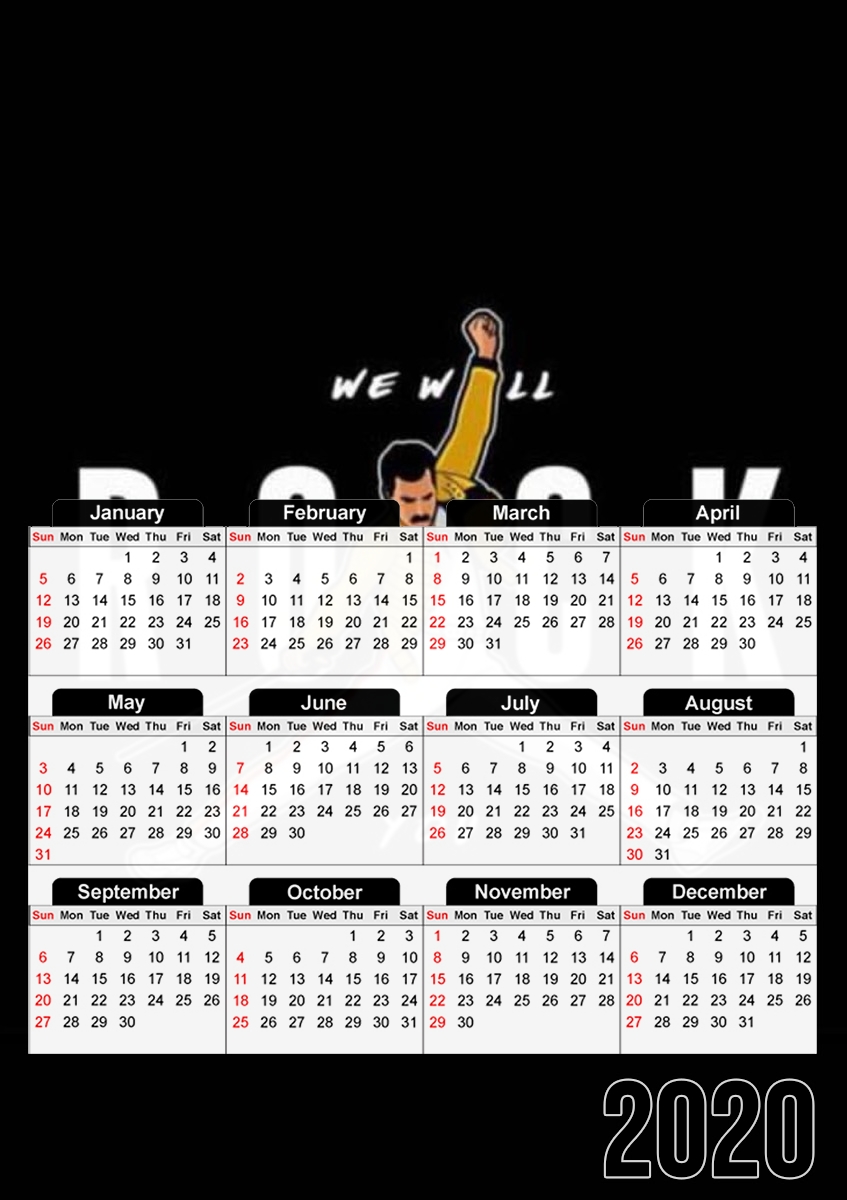 freddie mercury we will rock you für A3 Fotokalender 30x43cm