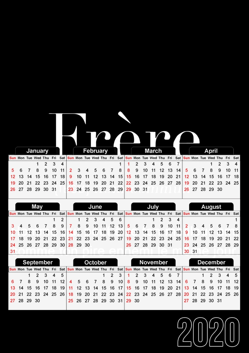 Frere Definition für A3 Fotokalender 30x43cm