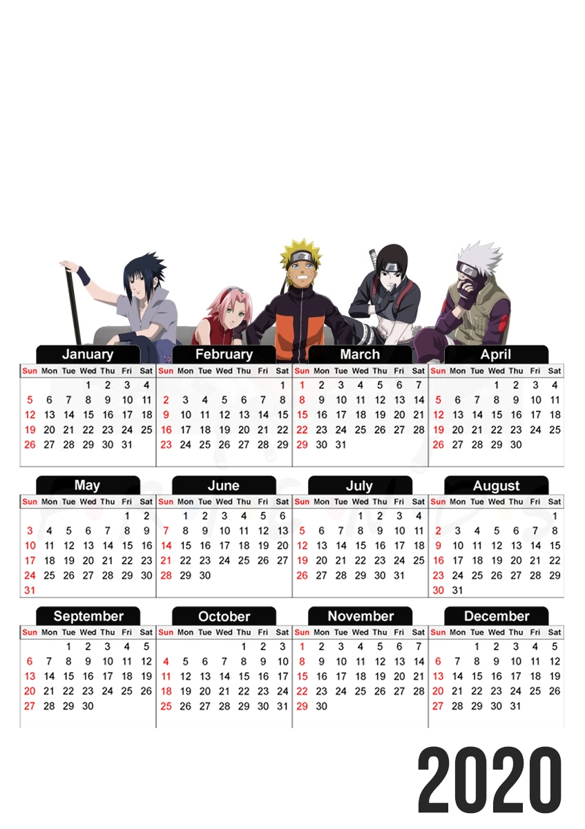 Friends parodie Naruto manga für A3 Fotokalender 30x43cm