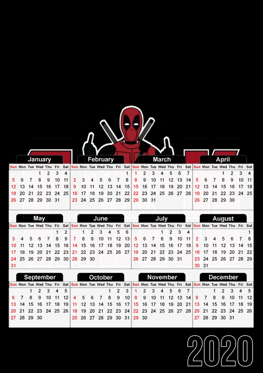 Fuck Cancer With Deadpool für A3 Fotokalender 30x43cm