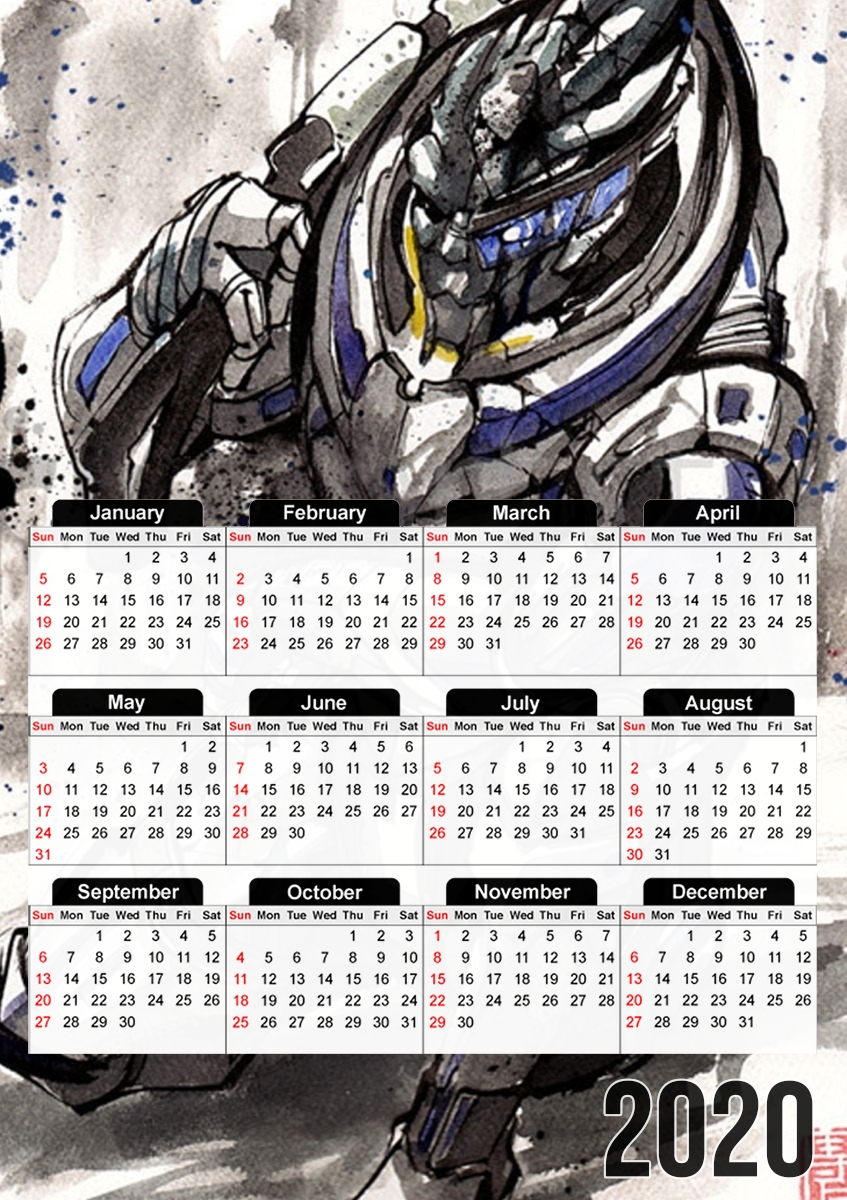 Garrus Vakarian Mass Effect Art für A3 Fotokalender 30x43cm