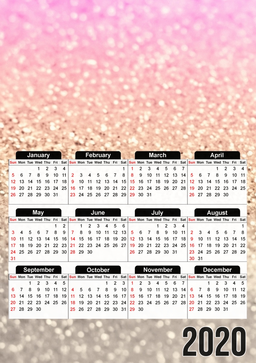 Gatsby Glitter Pink für A3 Fotokalender 30x43cm