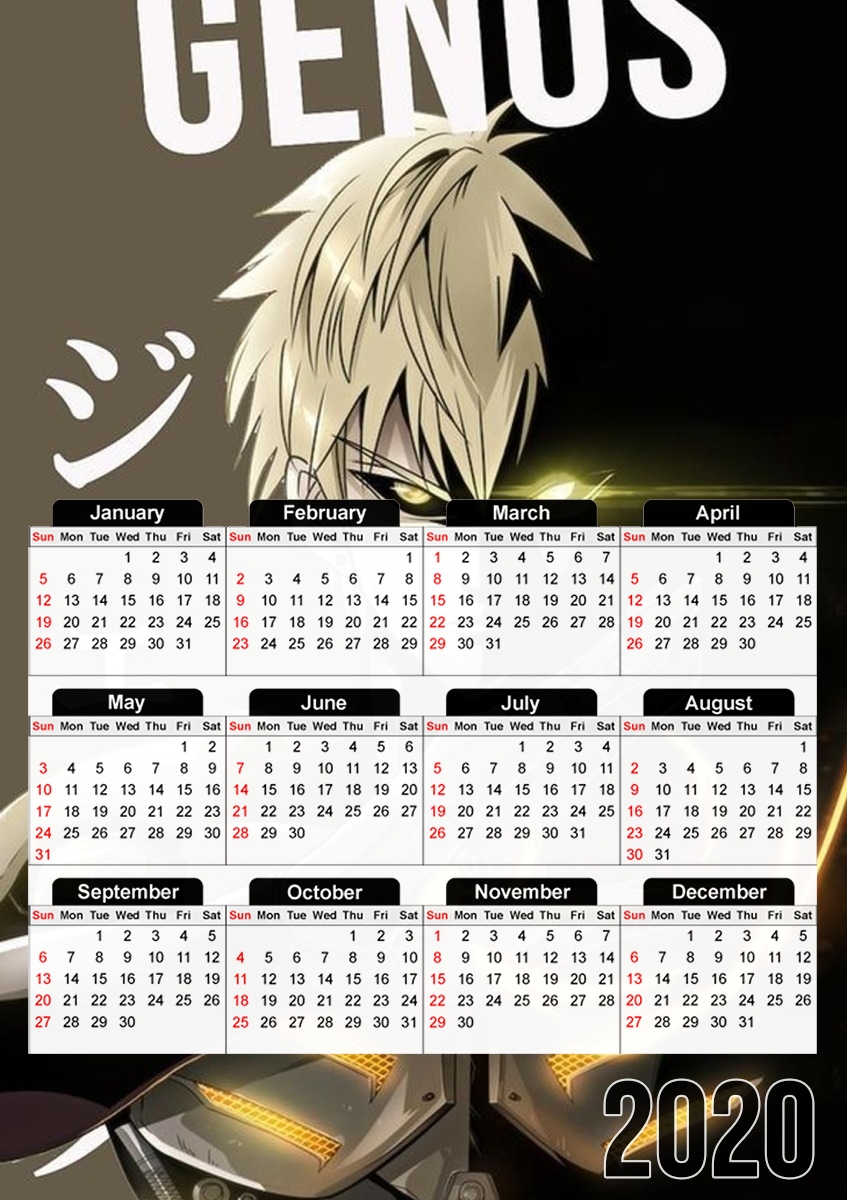 Genos one punch man für A3 Fotokalender 30x43cm